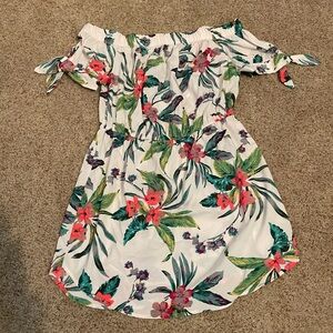 Floral off the shoulder dress